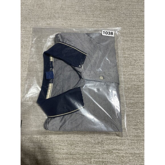 Nautica Shirts Men's XL Grey Polo Collared Short Sleeve Stripes - Picture 15 of 15